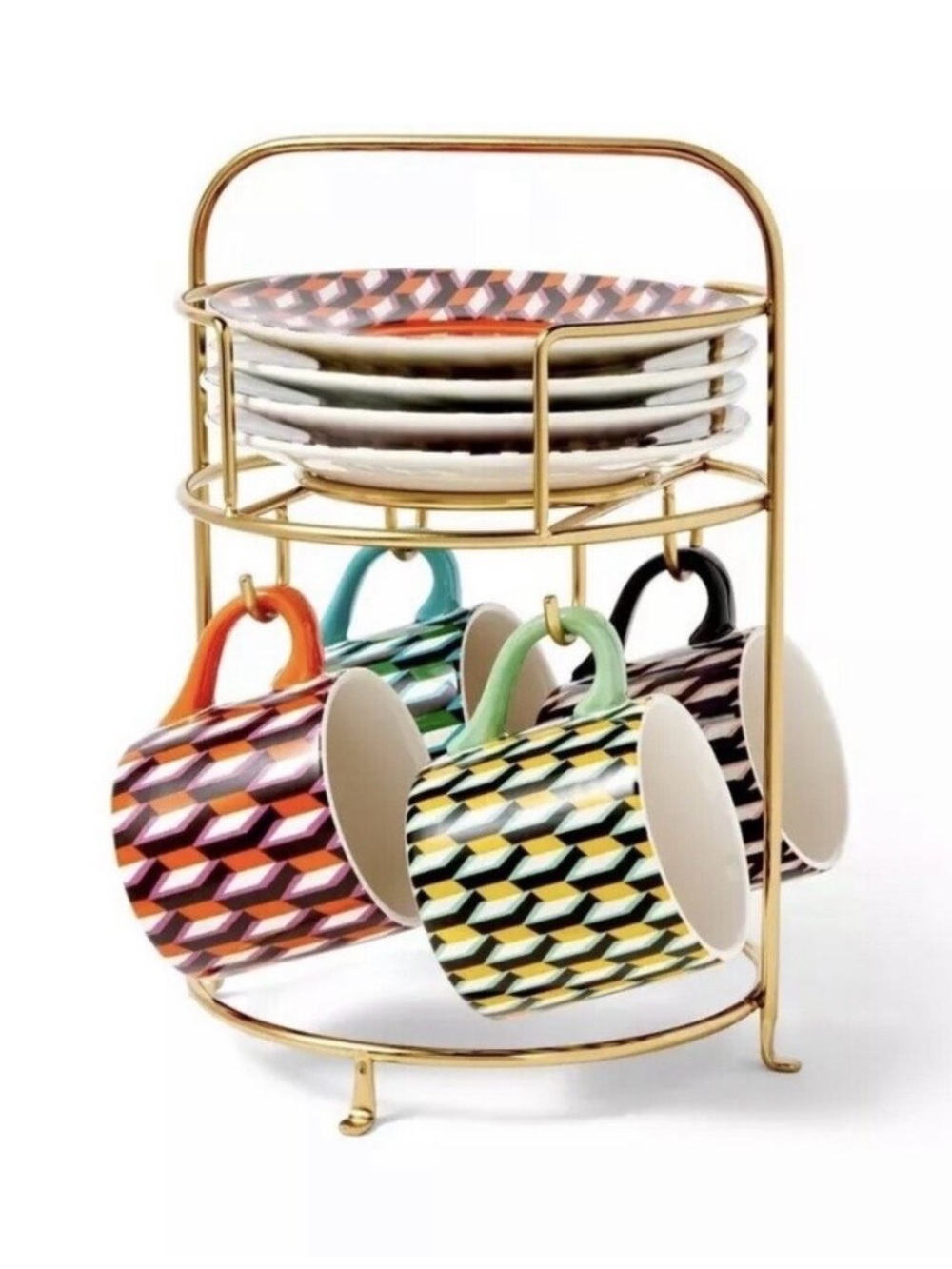 Diane Von Furstenberg Multicolor Geometric Mug & Saucer Set